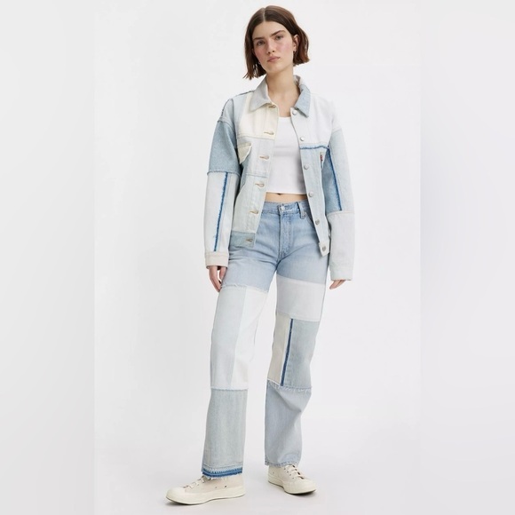 NEW 501® 90's Freehand Folk Jeans Blue | Levi's® CZ with Raw Fringe Hem, W28 L30 - Picture 2 of 16